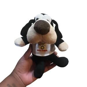 Vintage Harley Davidson Biker Club SKULL 10" Plush Dog "Born To Ride